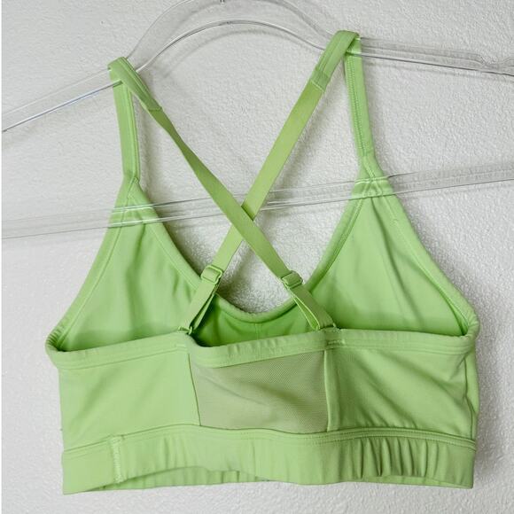 Gym Shark Yellow Green Ruched Racer Back Padded Sports Bra XS - Picture 6 of 11